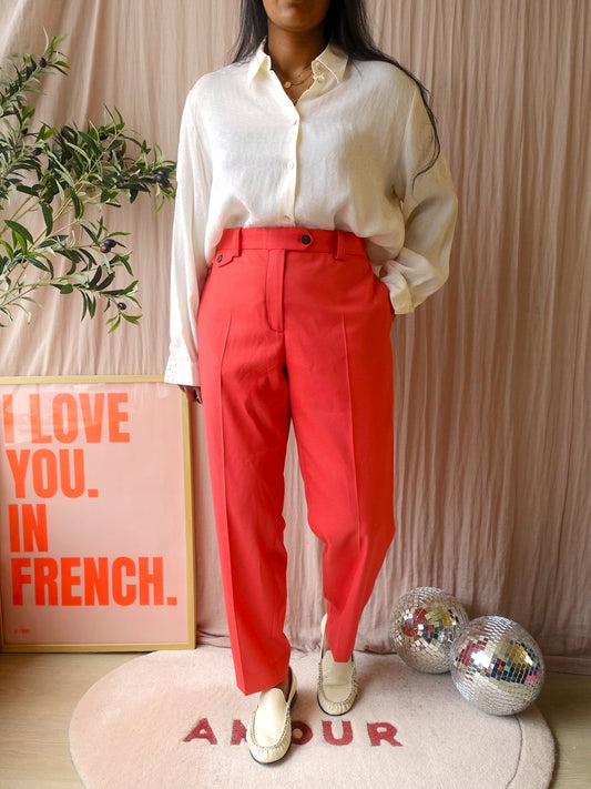 Calvin Klein feminine mid waist pantalon coral paradise
