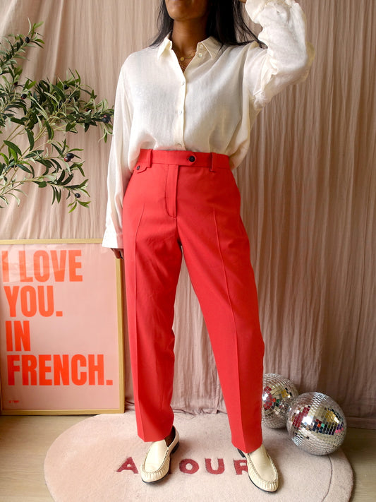 Calvin Klein feminine mid waist pantalon coral paradise