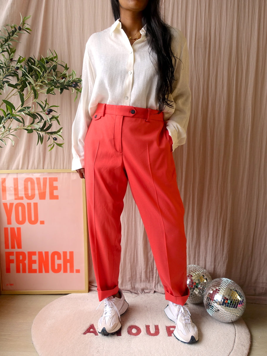 Calvin Klein feminine mid waist pantalon coral paradise