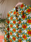 Chenaski retro flower poplin cotton shirt