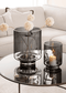 Cilinder vaas op voet smokey black XL