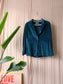 Circolo 1901 classic velvet blazer petrol