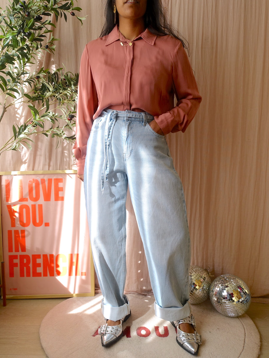 Claudia Sträter timeless silk blouse antique rose