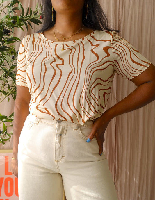 Claudia Sträter asymmetric top butter yellow / caramel