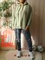 Closed relaxed fit hoodie dried basil