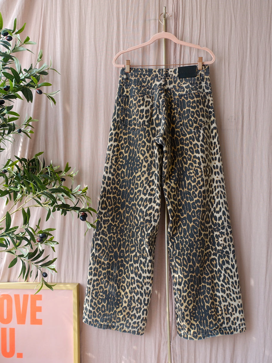 Co'Couture leocc leopard wide leg jeans