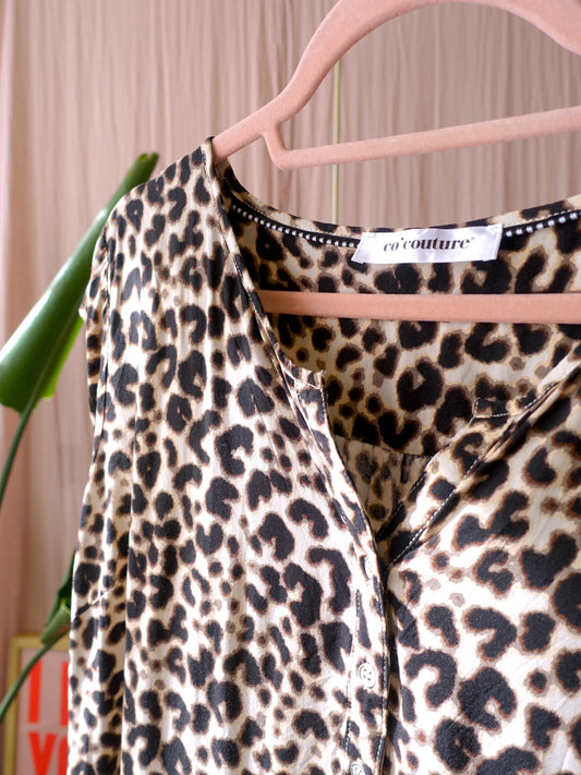 Co'couture viscose leopard mini jurk