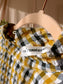 Co'couture seersucker checkered top charlotte