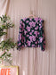 Coco Bella seersucker floral top forrest / pink