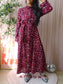 Colourful Rebel leopard maxi jurk bordeaux