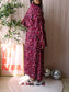 Colourful Rebel leopard maxi jurk bordeaux