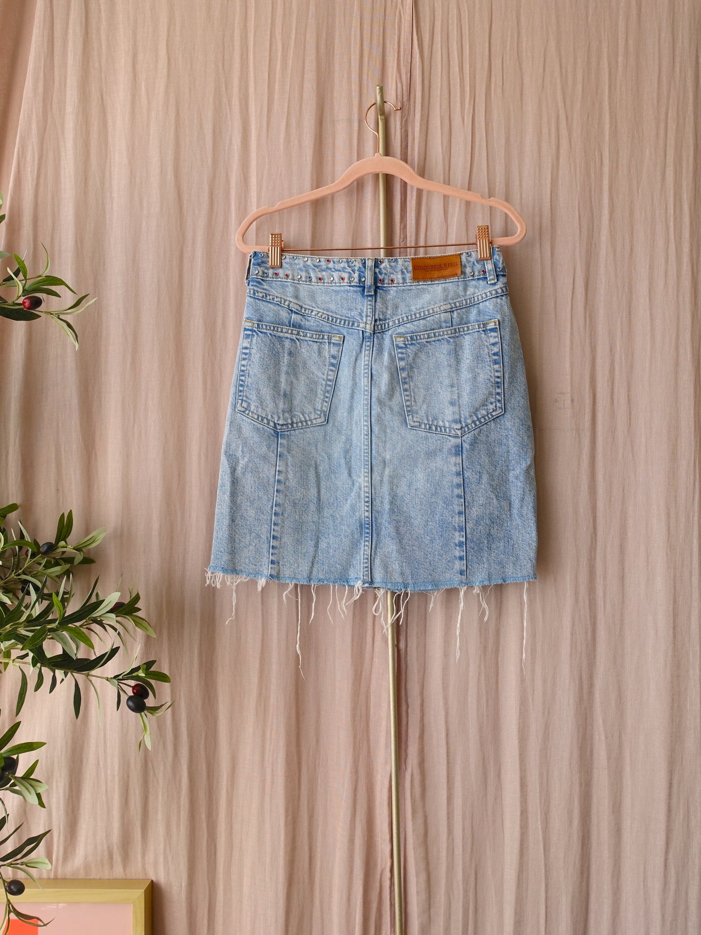 Colourful Rebel high waist non stretch denim rok