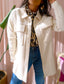 Comma seersucker overshirt offwhite