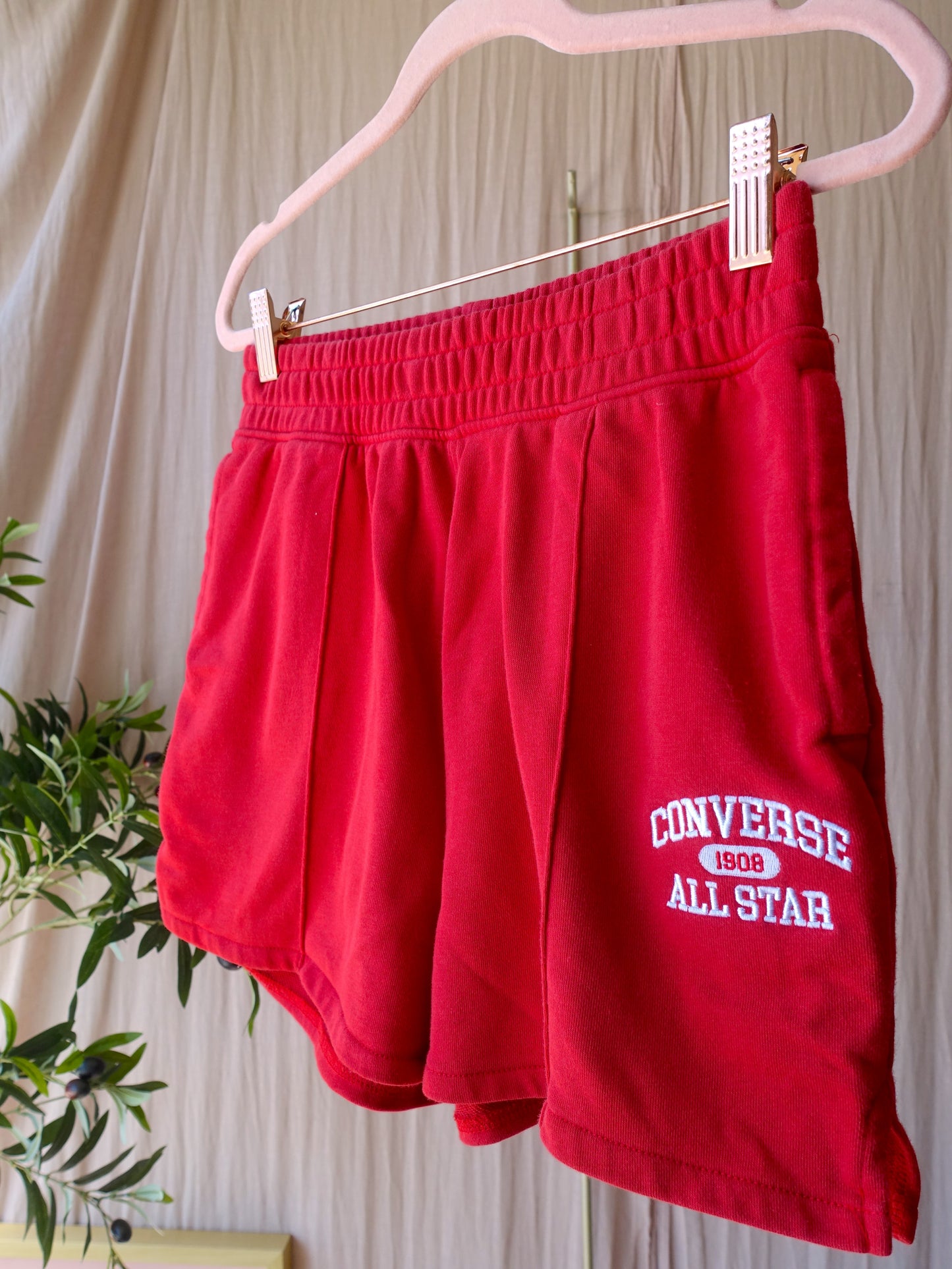 Converse All Star french terry shorts scarlet
