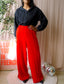 Shoeby wide leg pants side stripe rood