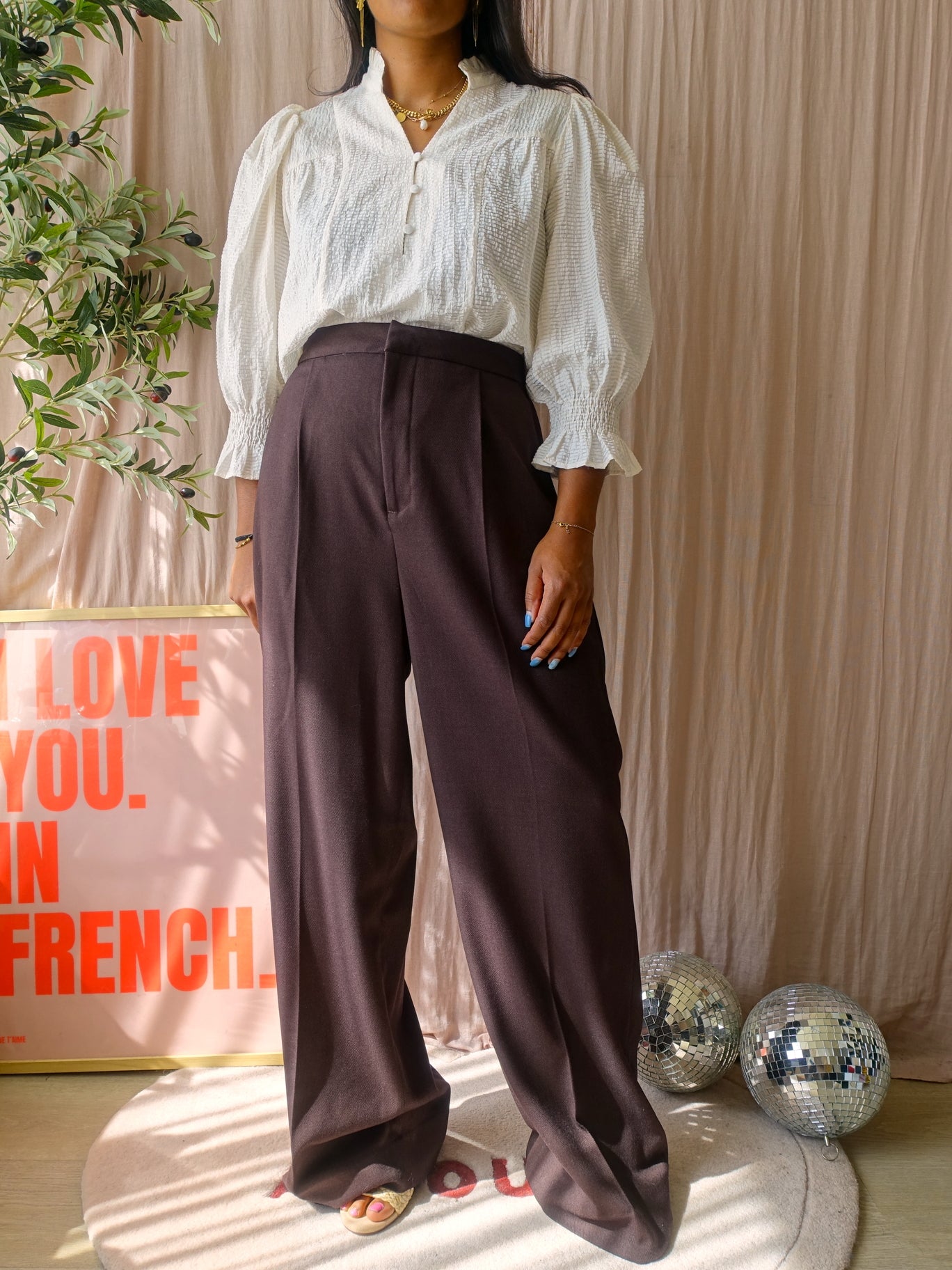 Co'Couture cassandra structured blouse ecru