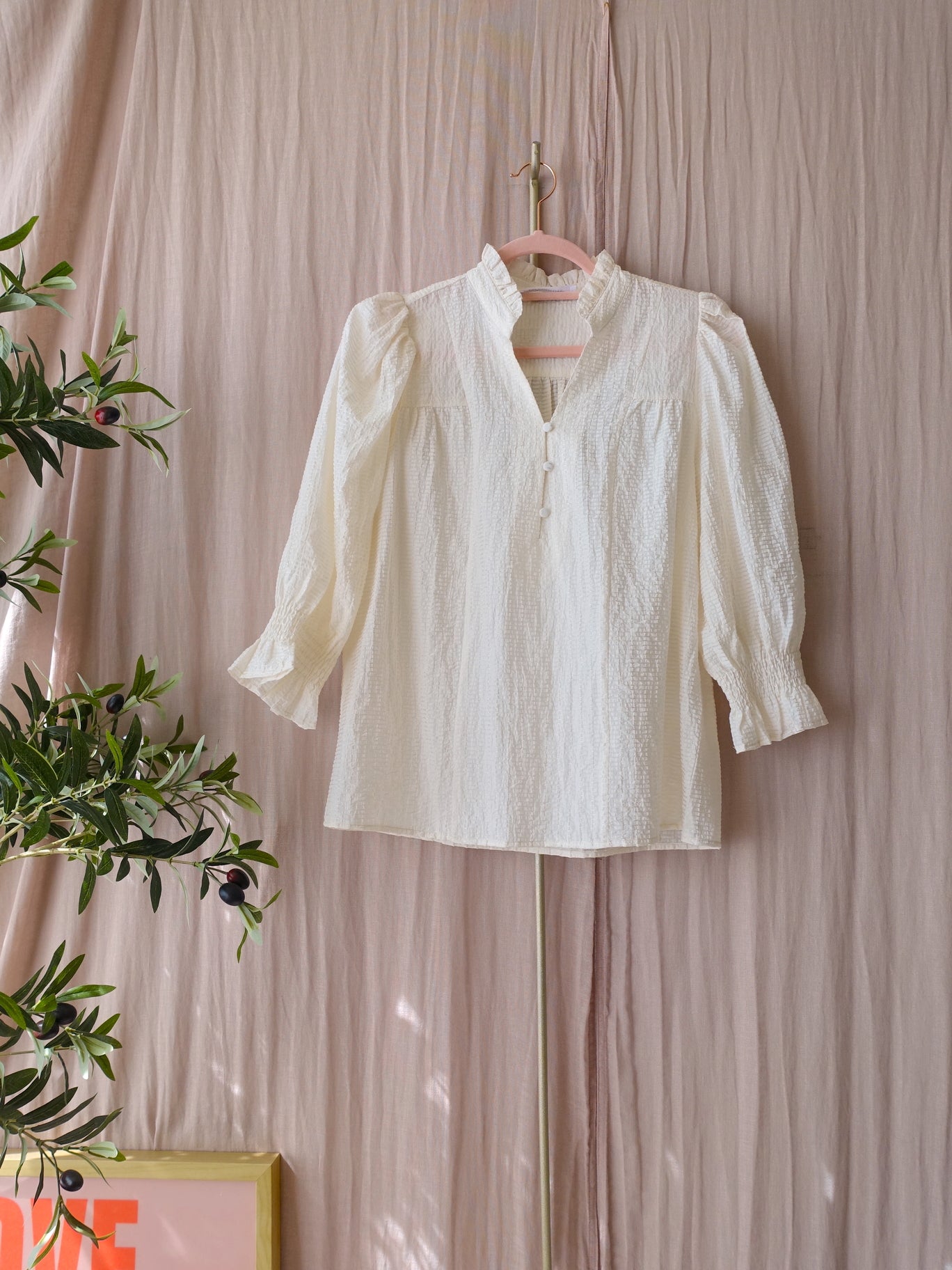 Co'Couture cassandra structured blouse ecru