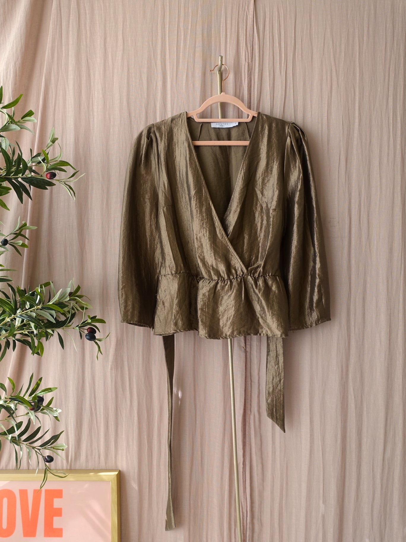 Costes Rebel Glossy lamé top golden