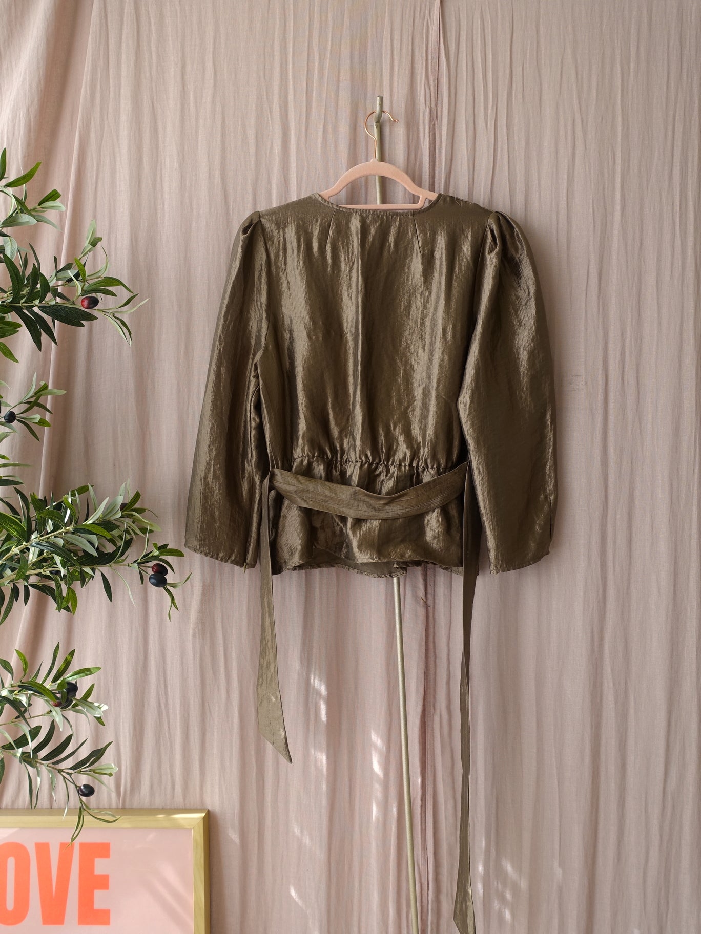 Costes Rebel Glossy lamé top golden