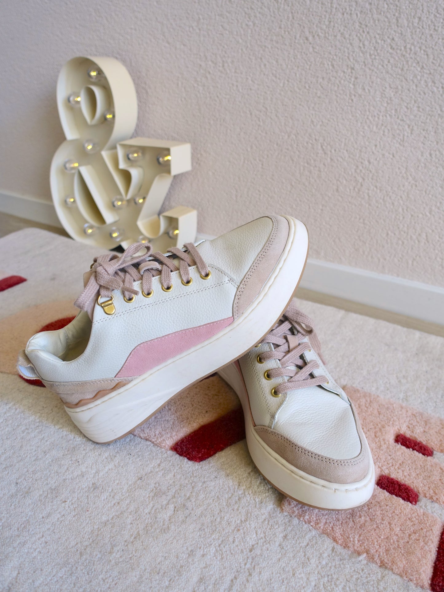 Cycleur De Luxe 727 denia sneakers wit / ecru / blush