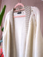 Giovane knitted lurex cardigan gebroken wit