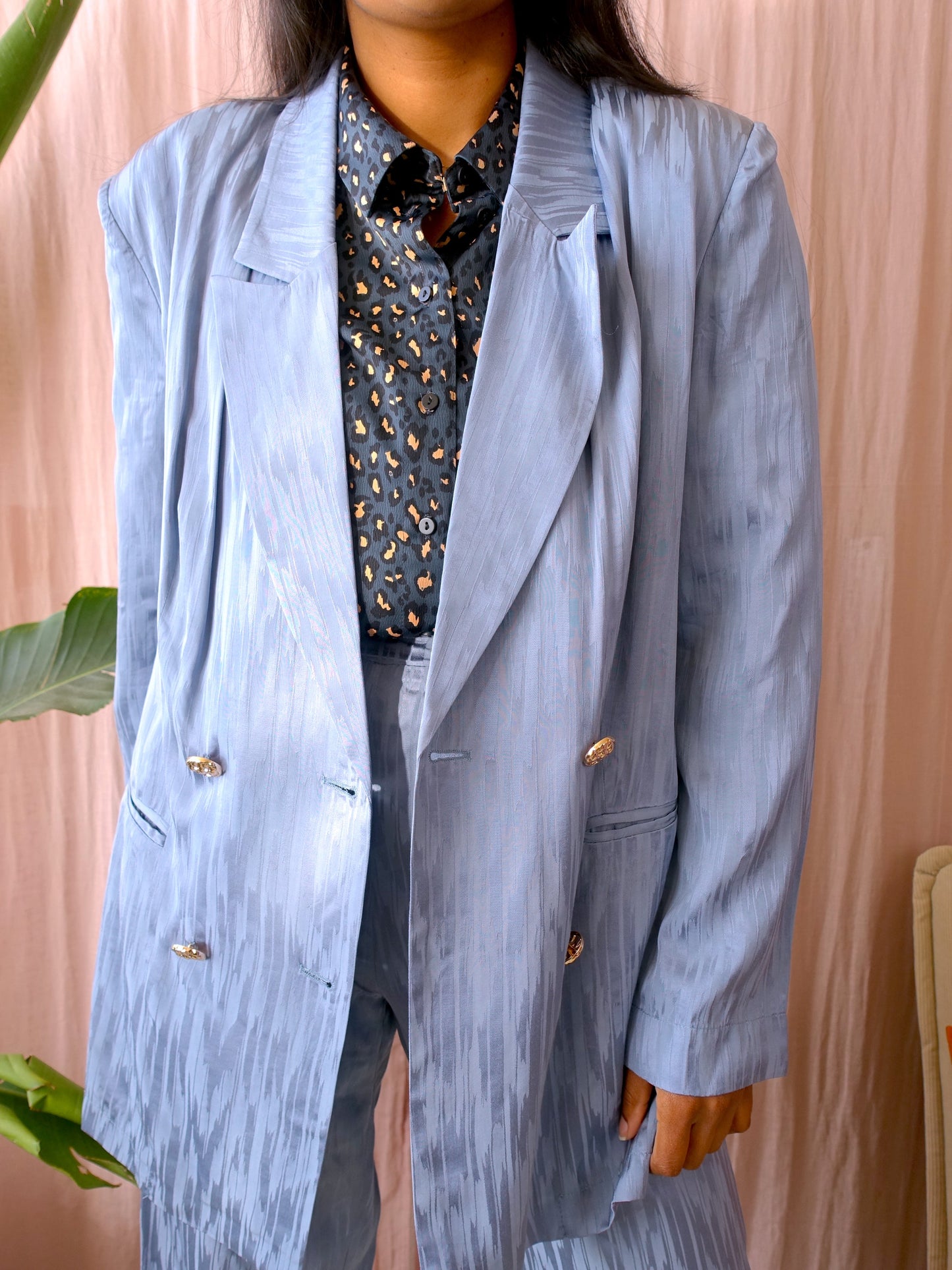 Freebird Atelier loose fit blazer ice blue