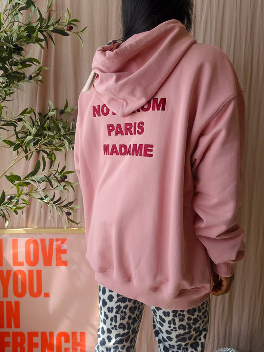 Heren - Drôle de Monsieur NFPM slogan hoodie peony