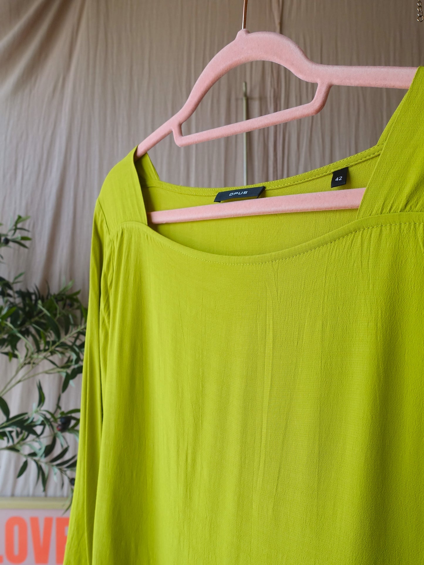 OPUS square neck top pistachio paradise