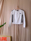 The North Face cropped mesh sweater wit / zwart