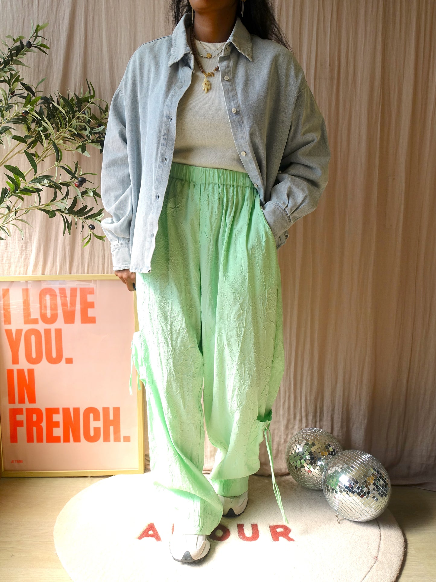 Norah bleached oversized denim shirt