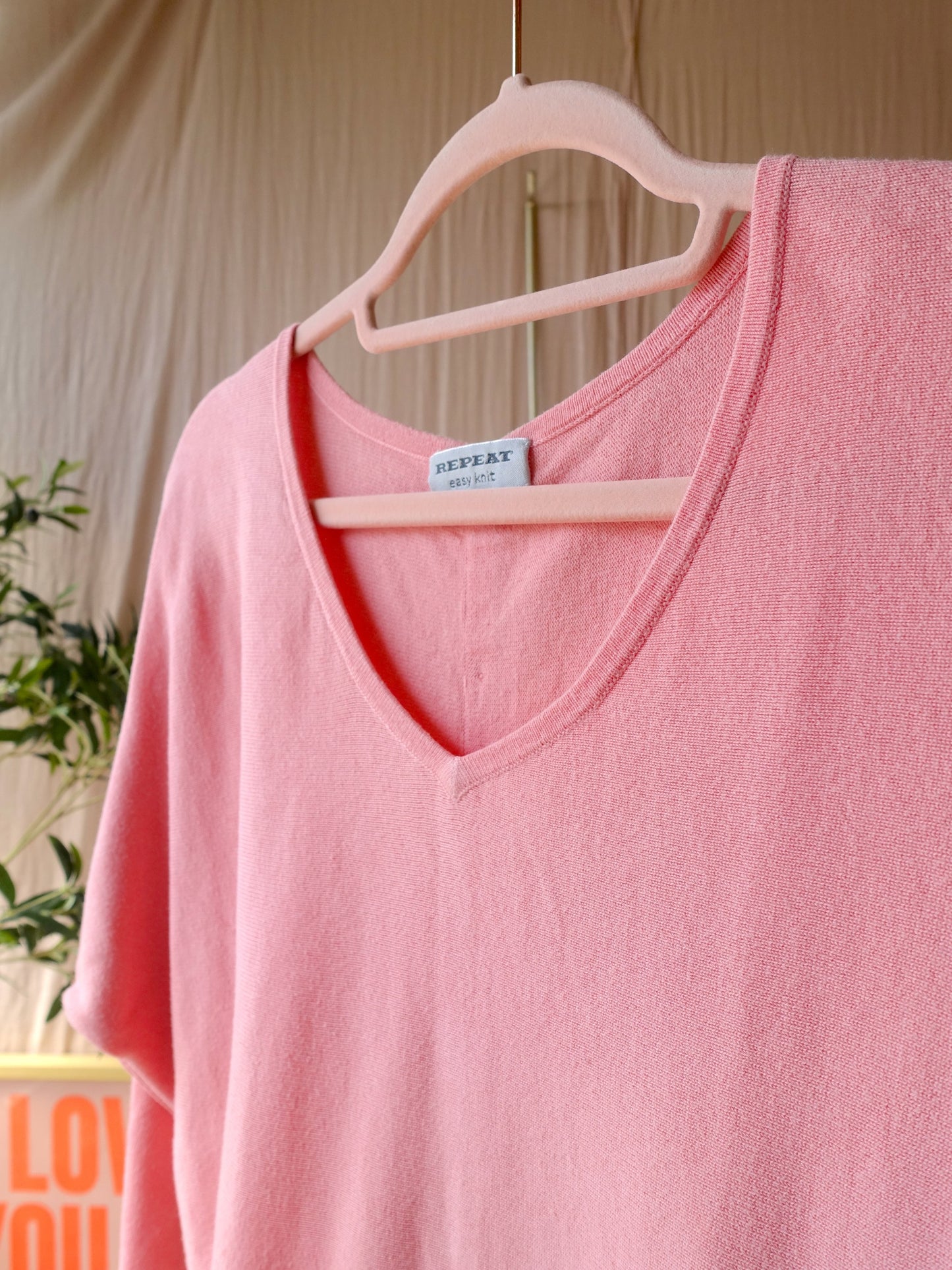 Repeat fine knitted pullover cherry blossom