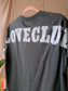 Ganni love club program backprint logo tee ash