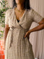Circle Of Trust happy tree upcycled maxi jurk beige