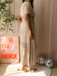Circle Of Trust happy tree upcycled maxi jurk beige