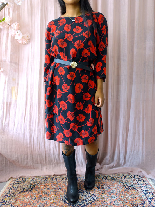 Alba Moda cupro floral jurk
