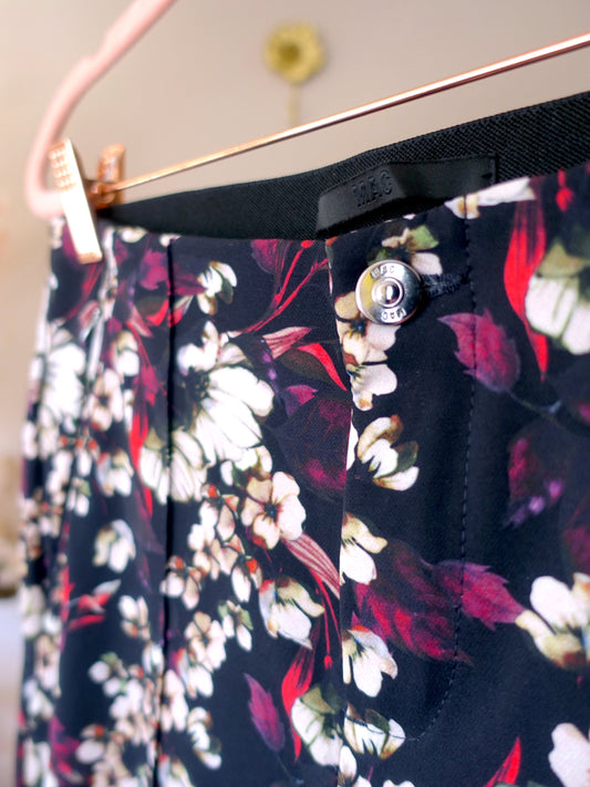 MAC cropped floral stretch pantalon