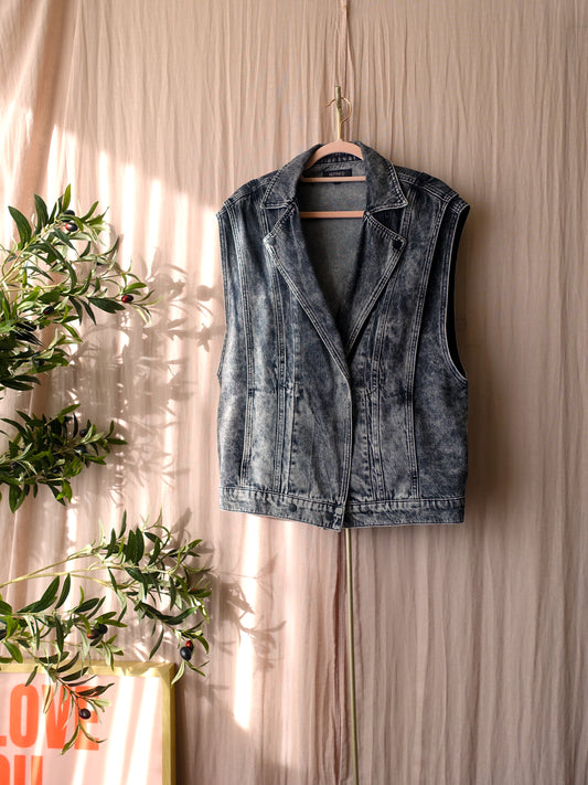 Refined Department denim gilet antraciet