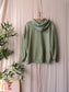 Closed relaxed fit hoodie dried basil