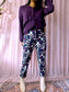 MAC cropped floral stretch pantalon