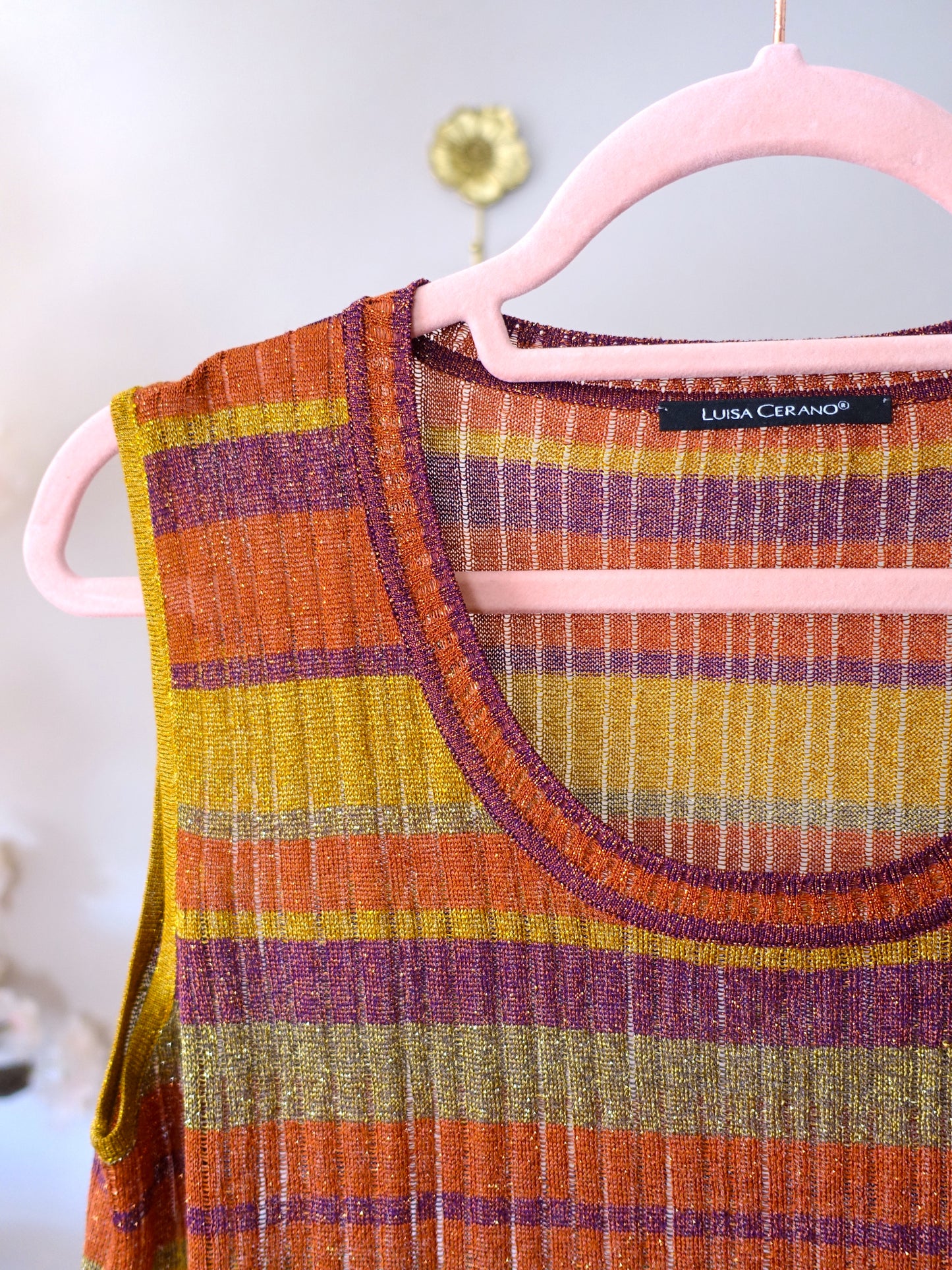 Luisa Cerano knitted lurex top