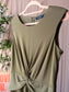 Lauren Ralph Lauren twist front jersey dress army