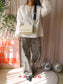 Cotton Club allover broderie top ecru