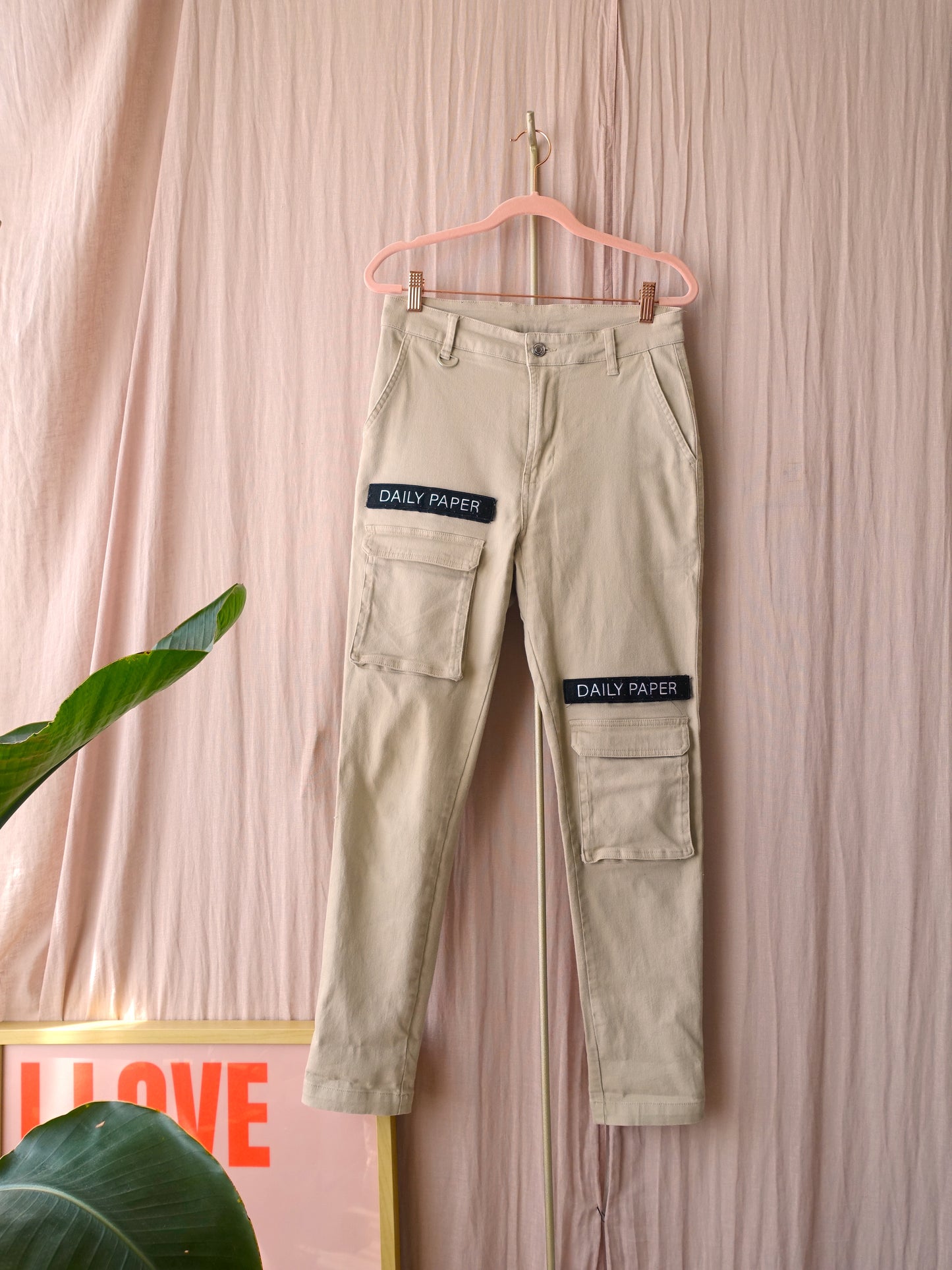 Daily Paper cargo pants beige