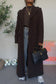 Vintage Damo exclusive wool coat dark chocolate brown