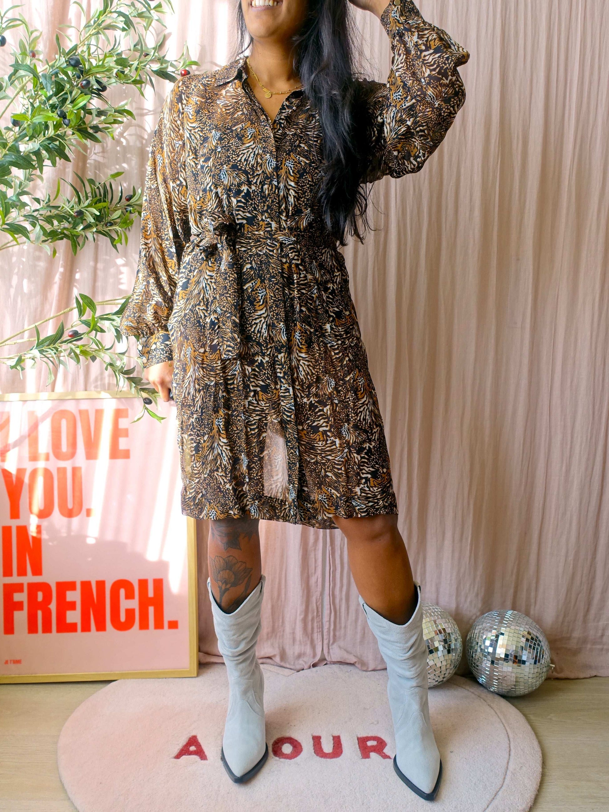 Dante6 icons collection parisa print dress