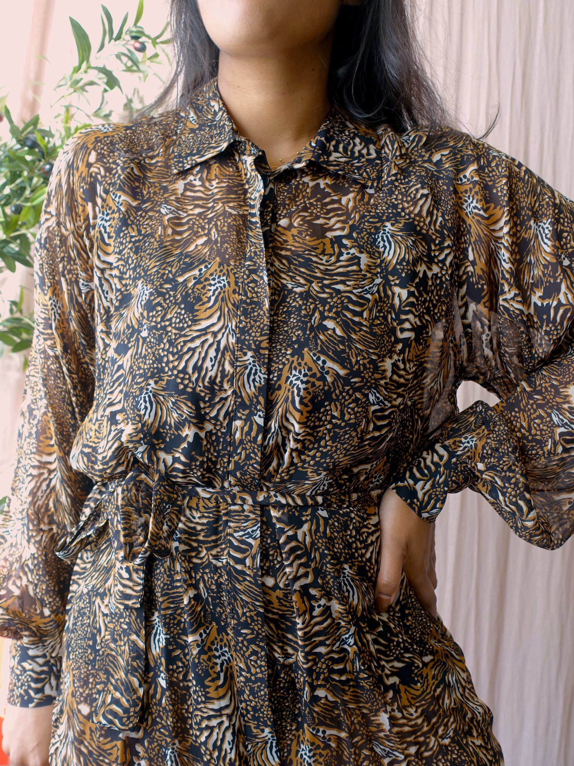 Dante6 icons collection parisa print dress