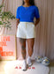 Deblon Sports olivia organic cotton sweat shorts ecru