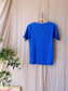 Studio Anneloes rib stretch cotton tee kobalt