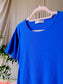Studio Anneloes rib stretch cotton tee kobalt