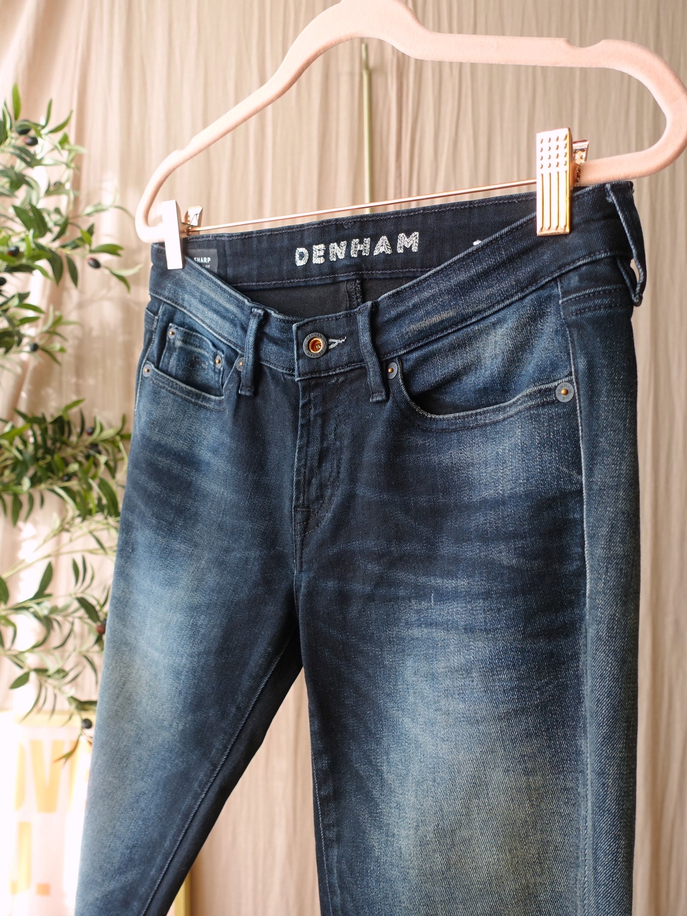 Denham sharp skinny fit candiani stretch dark indigo